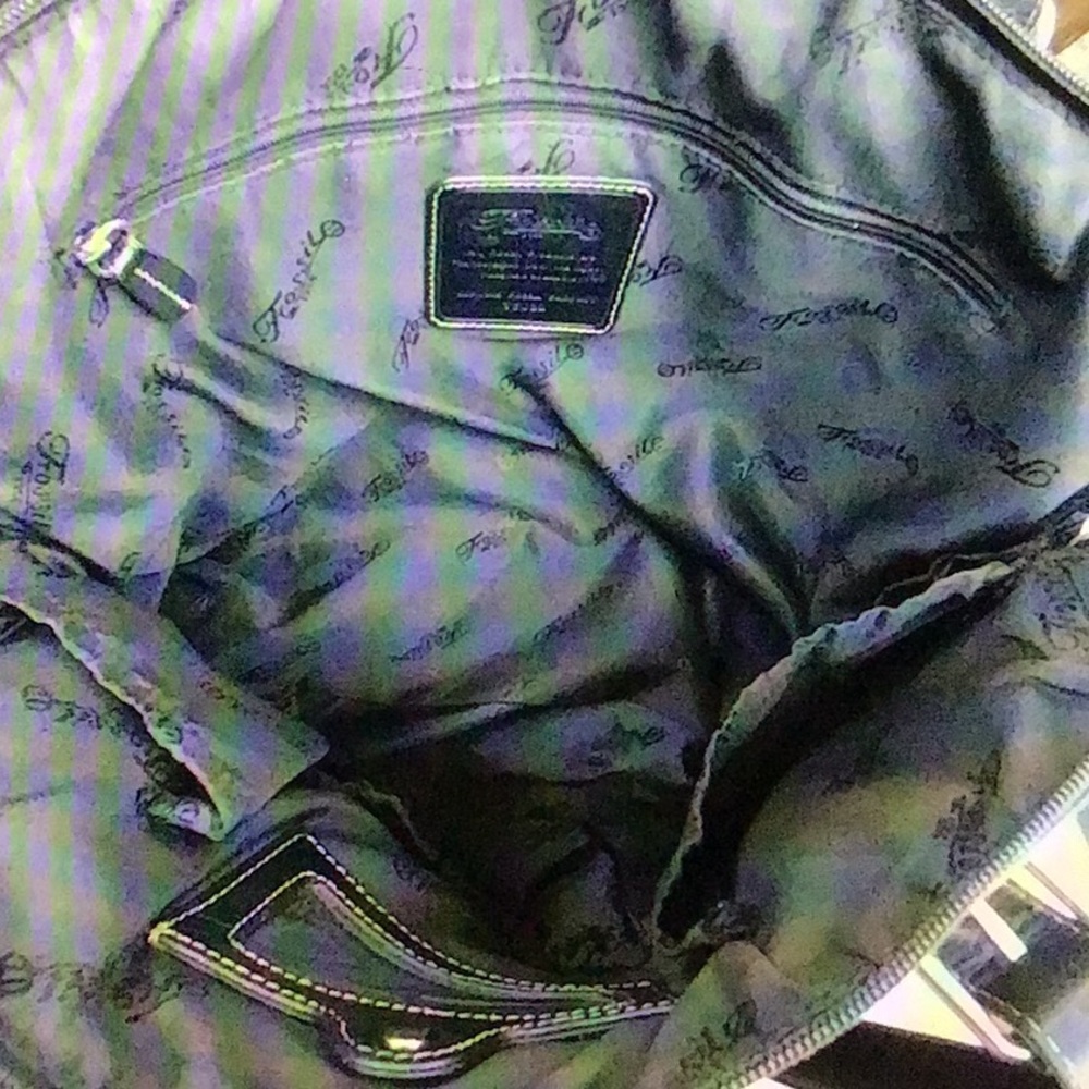 Fossil Black Lg Padded Leather Bag, Nice! - Picture 6 of 8